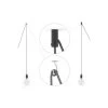Spider, Multiple Suspension With 6 Pendants, Black Metal, RM09 Red Cable 1 Spider, Multiple Suspension With 6 Pendants, Black Metal, RM09 Red Cable -Home-Lamps spider multiple suspension with 6 pendants black metal rm09 red cable
