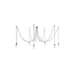 Spider, Multiple Suspension With 7 Pendants, Black Metal, RM04 Black Cable -Home-Lamps spider multiple suspension with 7 pendants black metal rm04 black cable 3