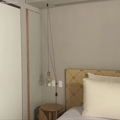 Swag Hook, Black Ceiling Hook And Stop For Fabric Cable -Home-Lamps swag hook black ceiling hook and stop for fabric cable 2