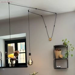 Swag Hook, Black Ceiling Hook And Stop For Fabric Cable -Home-Lamps swag hook black ceiling hook and stop for fabric cable 7