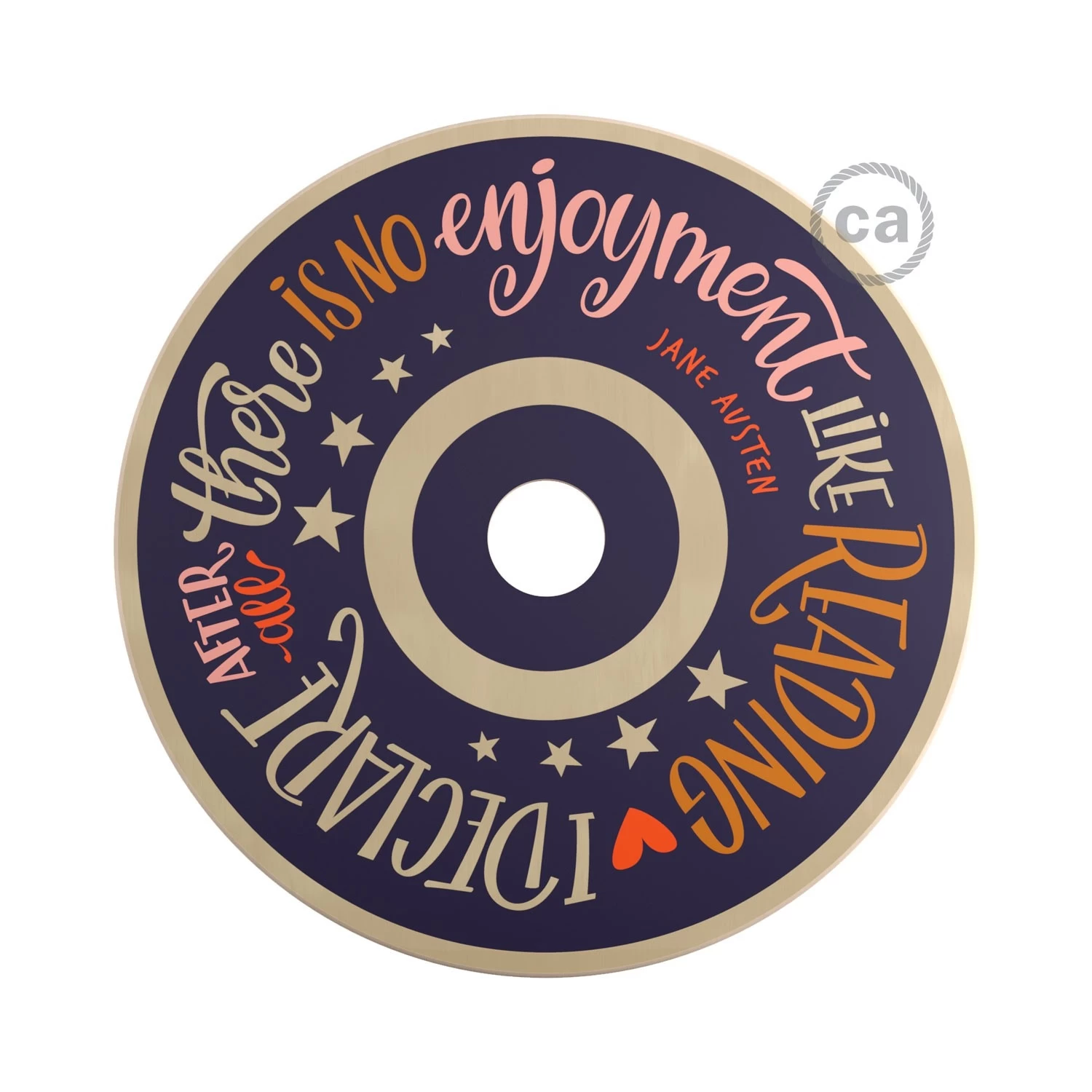 UFO Wooden Lampshade Illustrated By Pemberley Pond With Literary Quotes, 33 Cm Diameter 11 UFO Wooden Lampshade Illustrated By Pemberley Pond With Literary Quotes, 33 Cm Diameter - Image 9