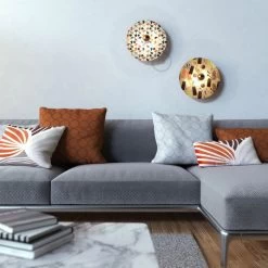 UFO Wooden Lampshade Illustrated By Various Artists, Double Face - 33 Cm Diameter -Home-Lamps ufo wooden lampshade illustrated by various artists double face 33 cm diameter 12