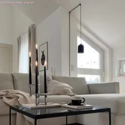 Universal Wall Fairlead For Fabric Cable, Black -Home-Lamps universal wall fairlead for fabric cable black 18