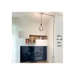 Universal Wall Fairlead For Fabric Cable, Black -Home-Lamps universal wall fairlead for fabric cable black 19