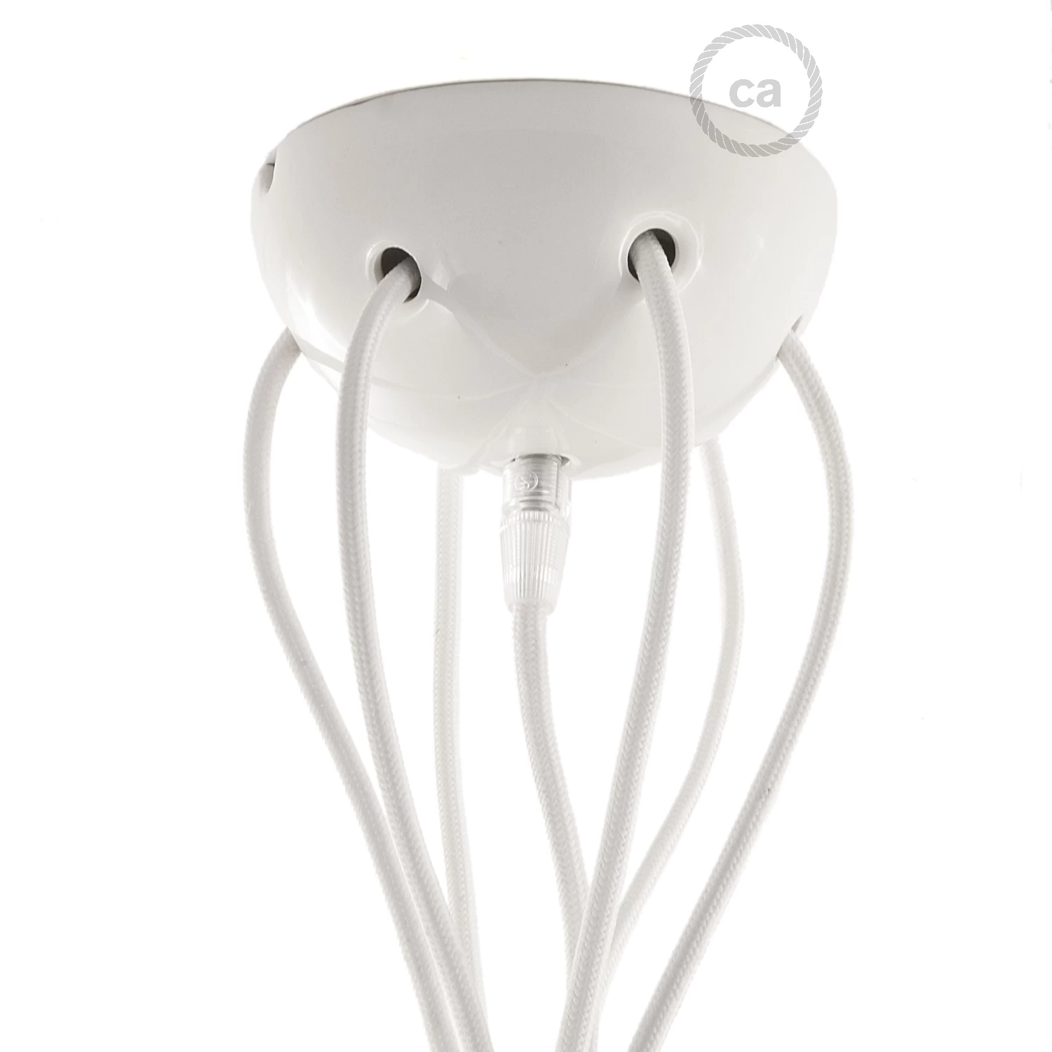White Ceramic Spider, Multiple Suspension With 6-7 Pendant, RM01 White Cable 5 White Ceramic Spider, Multiple Suspension With 6-7 Pendant, RM01 White Cable - Image 3