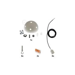 White Ceramic Spider, Multiple Suspension With 6-7 Pendant, RM01 White Cable 14 White Ceramic Spider, Multiple Suspension With 6-7 Pendant, RM01 White Cable -Home-Lamps white ceramic spider multiple suspension with 6 7 pendant rm01 white cable 4