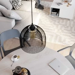 XL Ghostbell - The Wire Mesh Pendant Lampshade With Socket Cover