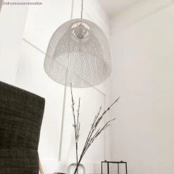 XL Ghostbell - The Wire Mesh Pendant Lampshade With Socket Cover -Home-Lamps xl ghostbell the wire mesh pendant lampshade with socket cover 4