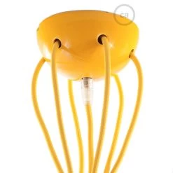 Yellow Ceramic Spider, Multiple Suspension With 6-7 Pendant, RM10 Yellow Cable -Home-Lamps yellow ceramic spider multiple suspension with 6 7 pendant rm10 yellow cable 3